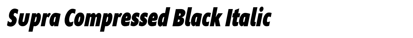 Supra Compressed Black Italic